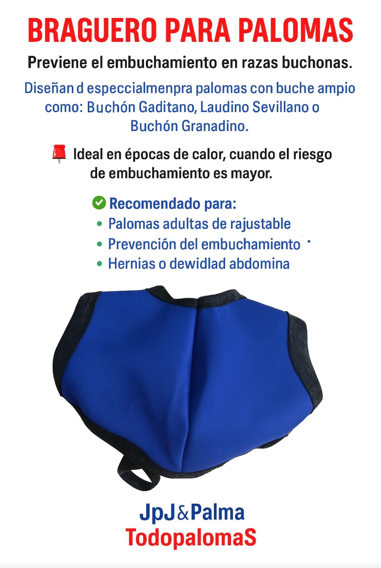 Braguero para Palomas