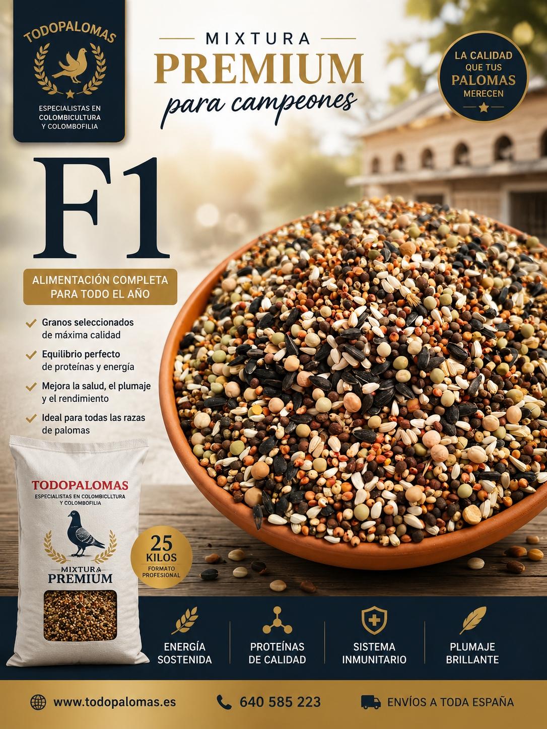 Mixtura Premium Óptima F1- 15Kg