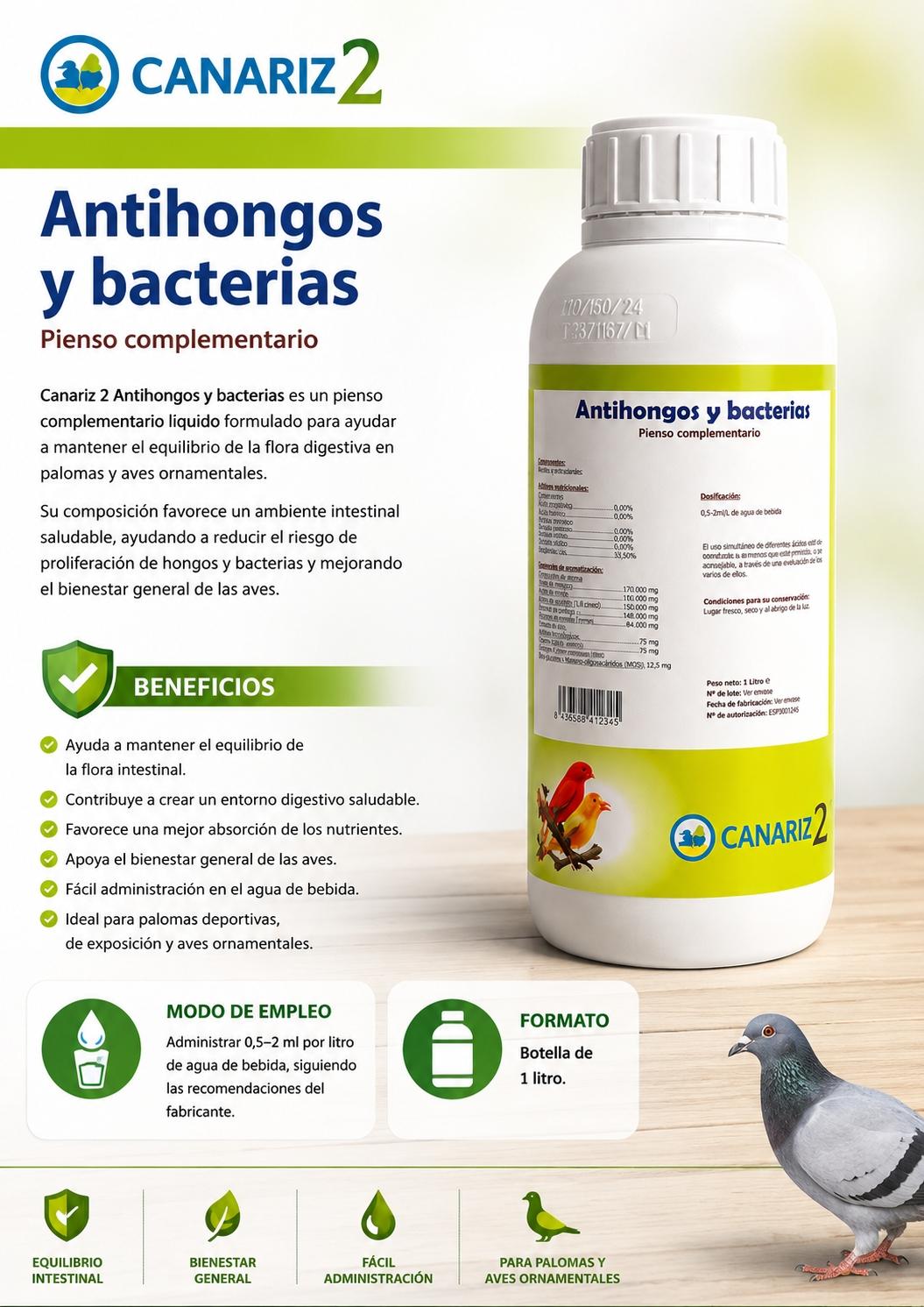 Canariz 2 Antihongos y Bacterias